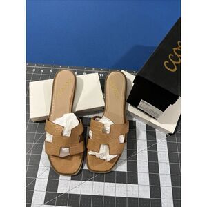 CCOCCI Women's Sandals Shea Size 8‎ Camel / Brown Beach Vacation